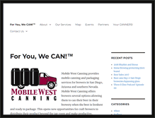 Tablet Screenshot of mobilewestcanning.com